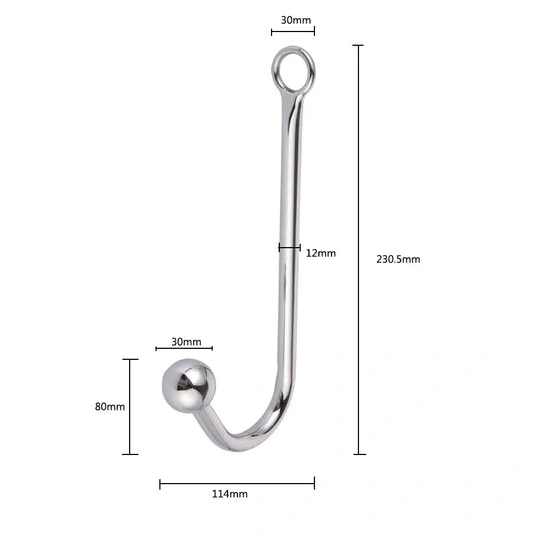 Anal Hooks Hook Elegant with Collar and Anal 5334 Cuffs Beaded 1015